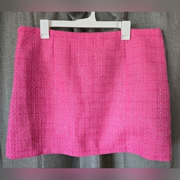 Dresses & Skirts - Pink Tweed Mini Skirt XXL Sparkle CHANEL Look Clueless Barbie